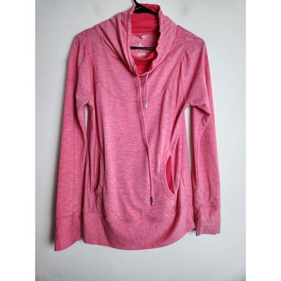 Prana Azalea Ember Pink Cowl Neck Pullover Atheltic Sweatshirt size Medium - Picture 3 of 8
